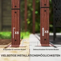 Trädgårdspaviljong, 299x296x232 cm, Naturträ