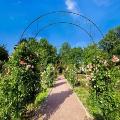 Trädgårdspergola, Elegant Metallbåge, Lämplig för Klätterväxter,svart