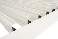 Trädgårdspergola 3x4 m med JUSTERBART ALUMINIUMTAK, vit, för TERRASS, stark