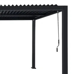 TRÄDGÅRDspergola 3x4m justerbart lamelltak ANTRACIT terrass ALUMINIUM