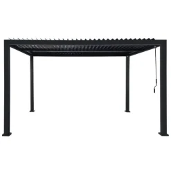 TRÄDGÅRDspergola 3x4m justerbart lamelltak ANTRACIT terrass ALUMINIUM