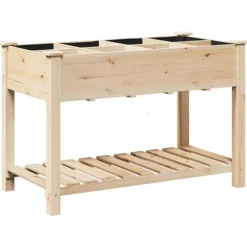 Trädgårdsplanterare Beige 115 x 59 x 76.5 cm Massivt granträd