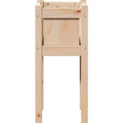 Trädgårdsplanterare Natur 31 x 31 x 70 cm Massiv furu