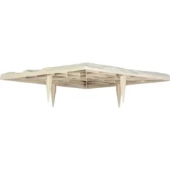 Trädgårdsplattor, 39,5x39,5x2,6 cm, Beige, Plast