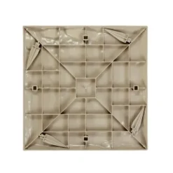 Trädgårdsplattor, 39,5x39,5x2,6 cm, Beige, Plast