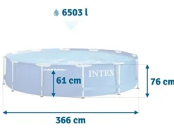 Trädgårdspool med ram 366 x 76 cm 6-i-1 INTEX 28210