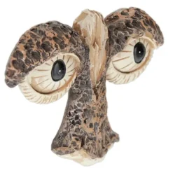 Trädgårdsprydnad, 2-delad trädansikte, 10x13x2,5 cm, Brun