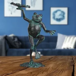 Trädgårdsprydnad, Groda, 30x22x10 cm, Grön