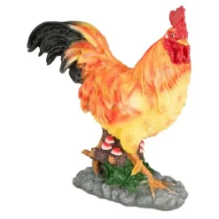 Trädgårdsprydnad, Tupp, 34x30x11 cm, Brun