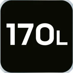 Trädgårdspåse 170 liter, långa handtag, vikbar, 180 g/m2