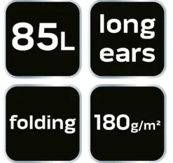 Trädgårdspåse 85 liter, långa handtag, vikbar, 180 g/m2