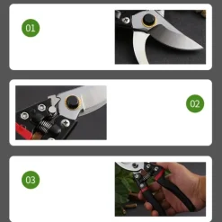 Trädgårdssax i rostfritt stål (svart/silver)