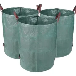 Trädgårdssäck - Orebart - 3-pack - 272 L - Hållbart Polypropylen - Fällbar