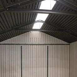 Trädgårdsskjul - LIFETIME - Landemrak - 2,13 x 2,13 m - Resin - Dubbel dörr