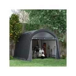 Trädgårdsskjul - MUVOE - 3x3m - UV-skydd - Galvaniserat stål - Två zip-up dörrar