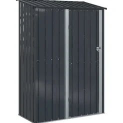 Trädgårdsskjul Antracit 140,5 x 74 x 200 cm Metall