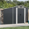 Trädgårdsskjul antracit 277x93x179 cm galvaniserat stål