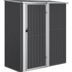 Trädgårdsskjul antracit 180,5x97x209,5 cm galvaniserat stål