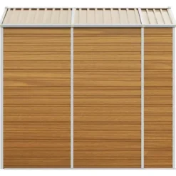 Trädgårdsskjul av galvaniserat stål - Förvaringslösning för verktyg | Färg: Ljusbrun | Storlek: 191x215x198 cm