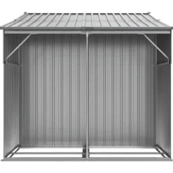 Trädgårdsskjul av galvaniserat stål | Färg: Grå | Storlek: 277x192,5x179 cm