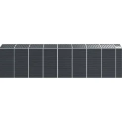 Trädgårdsskjul av galvaniserat stål - Hållbart och rymligt | Färg: Antracit | Storlek: 191x725x198 cm