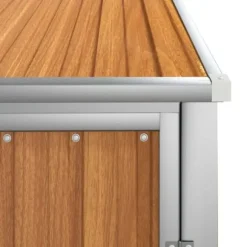 Trädgårdsskjul brun 88x89x161 cm galvaniserat stål - Redskapsbod - Redskapsbodar - Home & Living