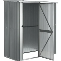 Trädgårdsskjul grå 180,5x97x209,5 cm galvaniserat stål