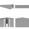 Trädgårdsskjul grå 257x990x181 cm galvaniserat stål - Trädgårdsskjul - Utomhusskjul - Home & Living