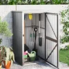 Trädgårdsskjul grå 88x89x161 cm galvaniserat stål