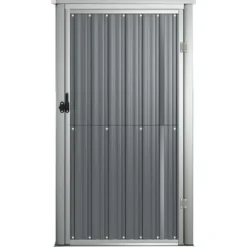 Trädgårdsskjul grå 88x89x161 cm galvaniserat stål