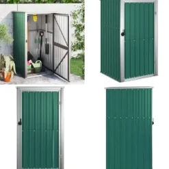 Trädgårdsskjul grön 88x89x161 cm galvaniserat stål - Redskapsbod - Redskapsbodar - Home & Living