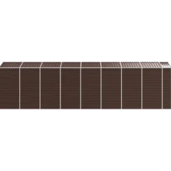 Trädgårdsskjul i galvaniserat stål - Förvaringslösning | Färg: Brun | Storlek: 191x725x198 cm