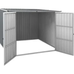 Trädgårdsskjul i galvaniserat stål - Förvaringslösning för verktyg | Färg: Grå | Storlek: 195x198x159 cm