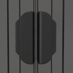 Trädgårdsskjul i galvaniserat stål - Utomhusförvaring för redskap | Färg: Ljusgrå | Storlek: 192x108x223 cm