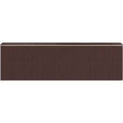 Trädgårdsskjul i galvaniserat stål för redskap och utomhusförvaring | Färg: Mörkbrun | Storlek: 192x689x223 cm