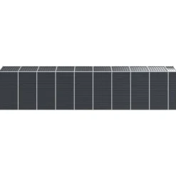 Trädgårdsskjul i galvaniserat stål - Praktisk förvaring för verktyg | Färg: Antracit | Storlek: 191x810x198 cm