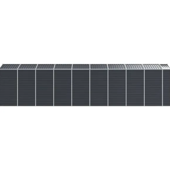 Trädgårdsskjul i galvaniserat stål - Praktisk förvaring för verktyg | Färg: Antracit | Storlek: 191x810x198 cm