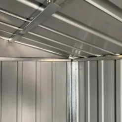 Trädgårdsskjul i galvaniserat stål - Praktisk förvaring för verktyg | Färg: Antracit | Storlek: 191x810x198 cm