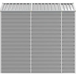 Trädgårdsskjul i galvaniserat stål - Förvaringslösning | Färg: Ljusgrå | Storlek: 191x215x198 cm