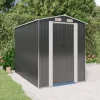 Trädgårdsskjul i galvaniserat stål - Rymlig förvaring | Färg: Antracit | Storlek: 192x274x223 cm