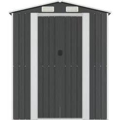 Trädgårdsskjul i galvaniserat stål - Rymlig förvaring | Färg: Antracit | Storlek: 192x274x223 cm