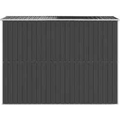 Trädgårdsskjul i galvaniserat stål - Rymlig förvaring | Färg: Antracit | Storlek: 192x274x223 cm