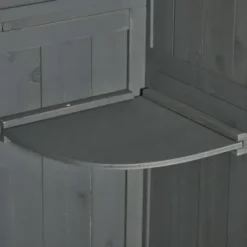 Trädgårdsskåp, 77x54,2x179 cm, Grågrön