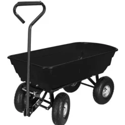 Trädgårdssläp - Springos® - 75L - 250 kg - 4 hjul - Tipping-funktion