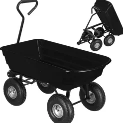 Trädgårdssläp - Springos® - 75L - 250 kg - 4 hjul - Tipping-funktion
