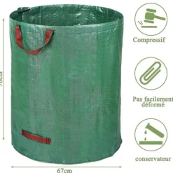 Trädgårdssoppåsar - Märke - Set med 4 - Rivsäkra - 272L