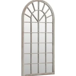 Trädgårdsspegel sand 90x45 cm järn för utomhusbruk