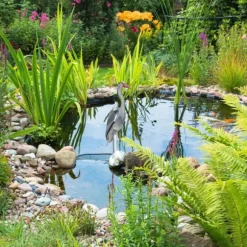 Trädgårdsstaty, Häger, 73,5x12,5x44,5 cm, Grå