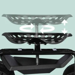 Trädgårdsstol med verktygsförvaring, 47-55x45x87 cm