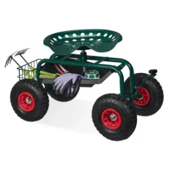 Trädgårdsstol med verktygsförvaring, 47-55x45x87 cm